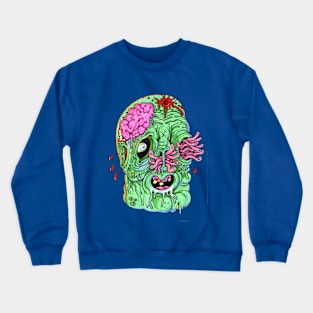 Zombie avec worms Crewneck Sweatshirt